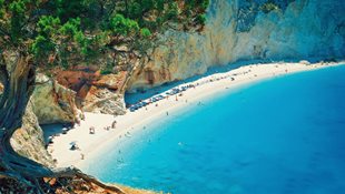 Der berühmte Strand Porto Katsiki auf Lefkas