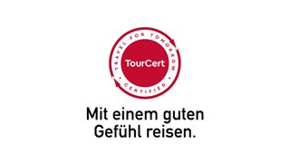 Tourcert Zertifizierungs-Siegel und Slogan